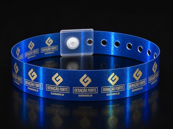 Pulseira azul do evento